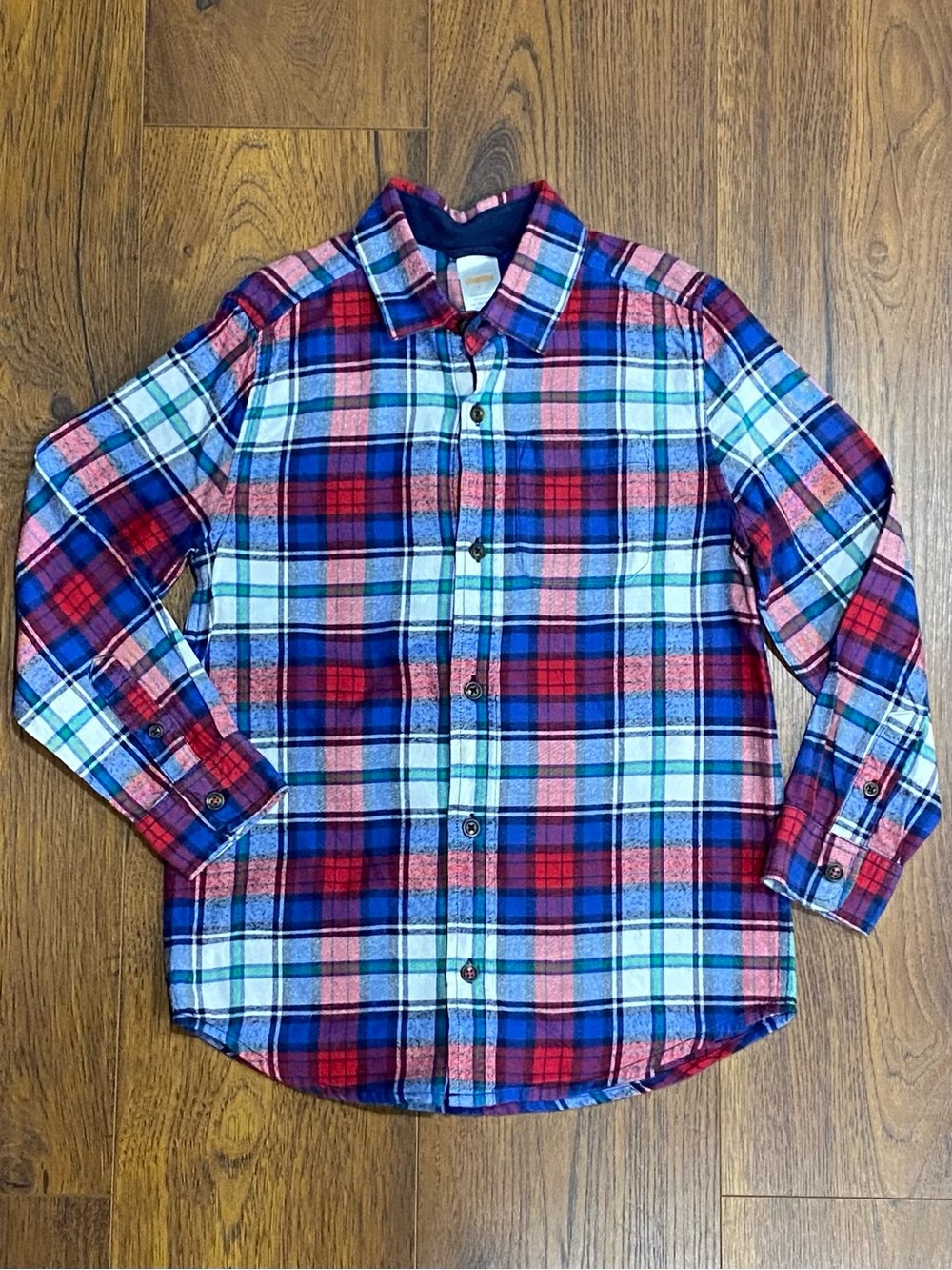 Gymboree Boys ‘Teachers Favorite’ Plaid Button-Down Shirt Size 7